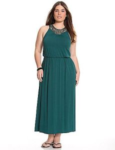 Ashley Stewart V-Neck Belted Plus Size Maxi Dress – | Dress Ideas